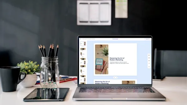 Dreamwriter platform on laptop